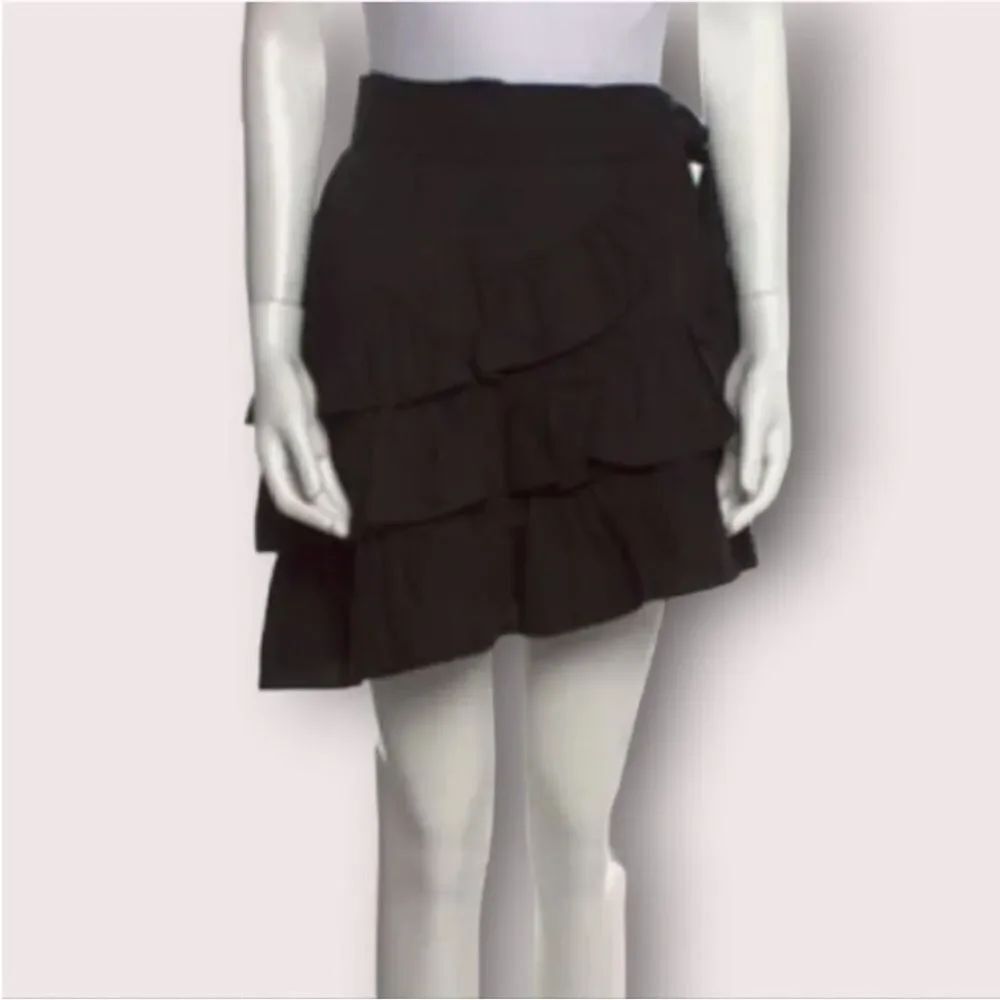 Sandro Black Ruffled Mini Skirt , S